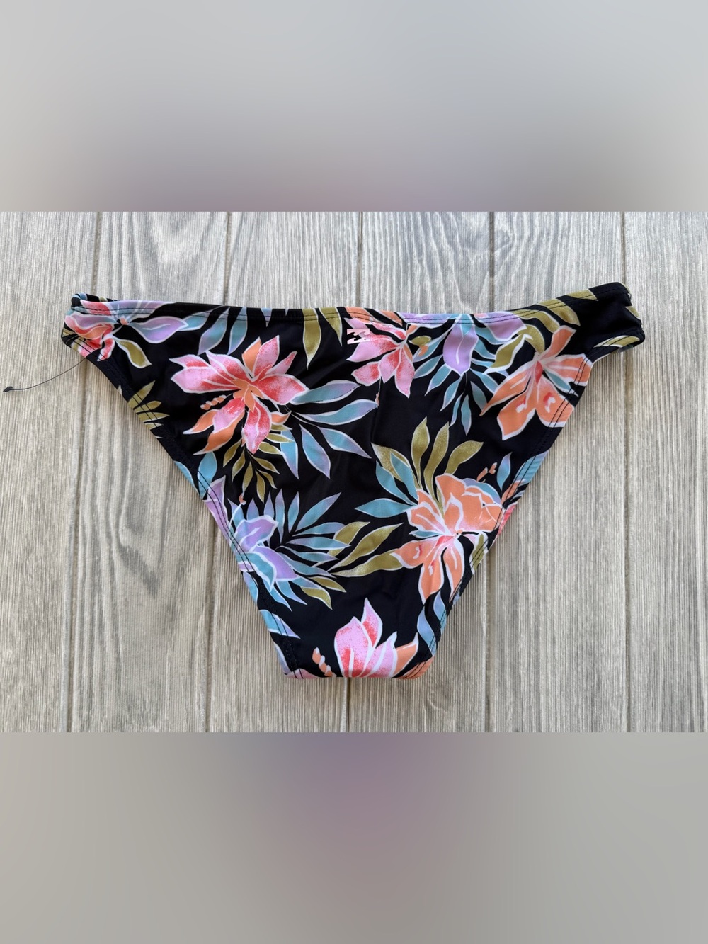 Billabong Black Floral Bikini with Pastel Accents - Picture 5 of 14